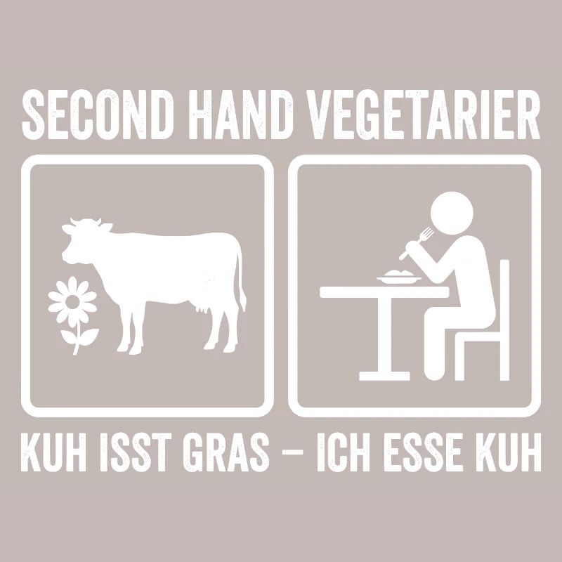 Second Hand Vegetarier – Lustiges Fleisch Design