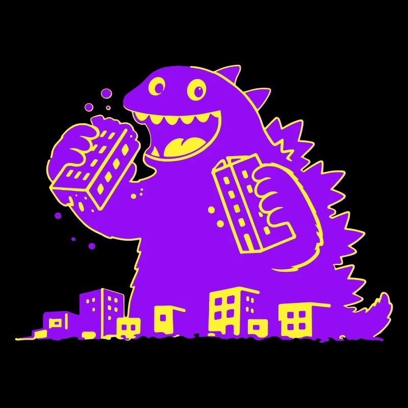 Monster eats city