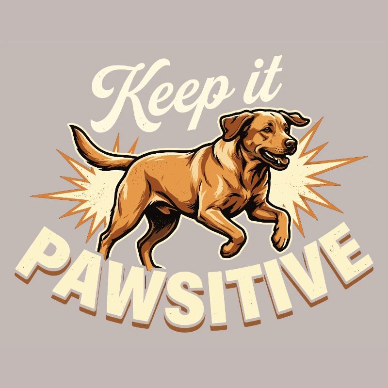 Keep it Pawsitive Foxred Labrador Retro