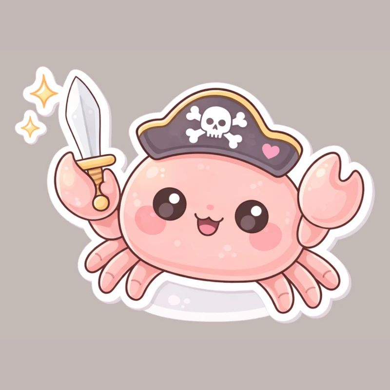 Crabe pirate avec épée