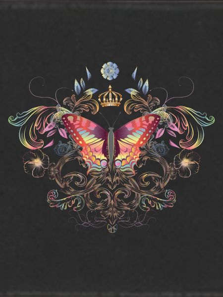imaginative butterfly with crown