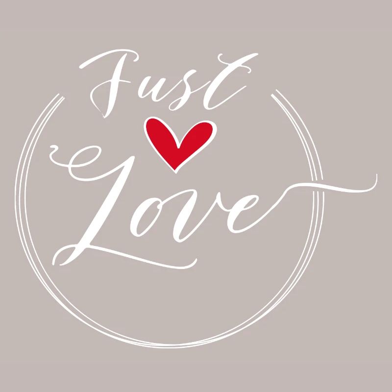 Just Love Heart Scripted Circle