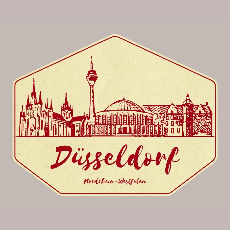 Düsseldorf Skyline Badge