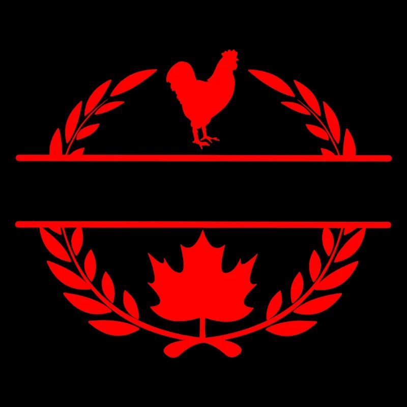 Canada maple leaf chicken laurel wreath