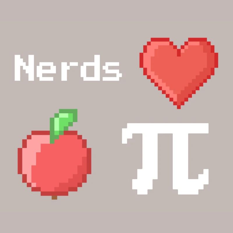 Les nerds adorent Apple Pi Pi Pi Dictons Math Pixel