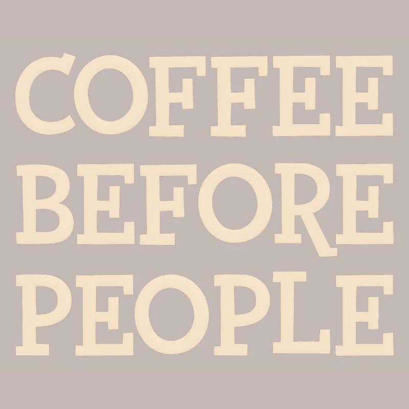 Le café avant les gens Conception typographique
