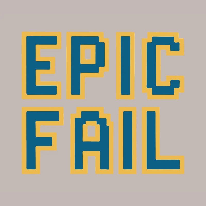 Échec épique - mème de jeu rétro 8 bits