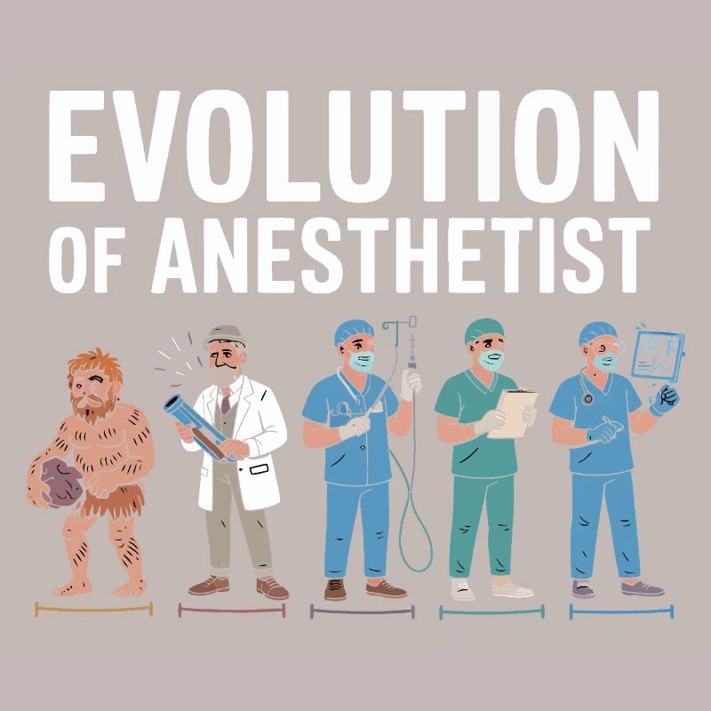 Evolution der Anästhesisten Illustration