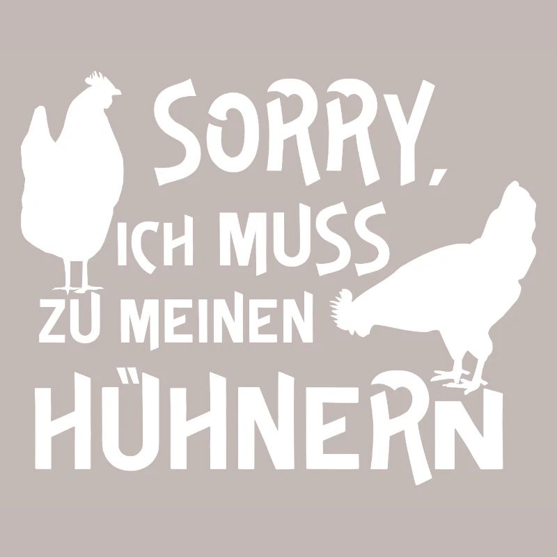 Humorous chicken design with text