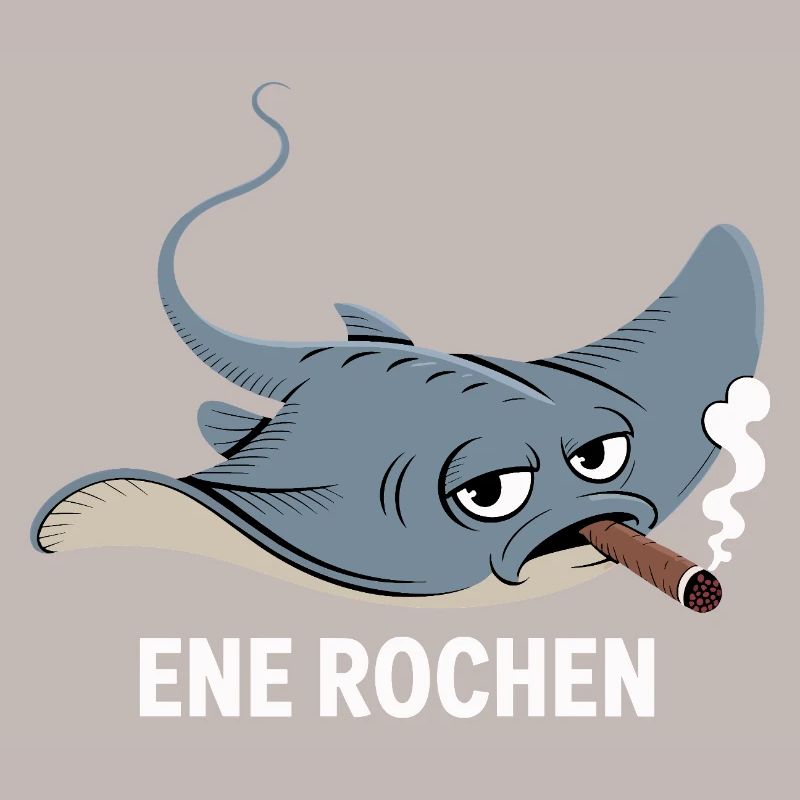 Ene Rochen Raucher Spruch Zigarette Kippe Rauchen