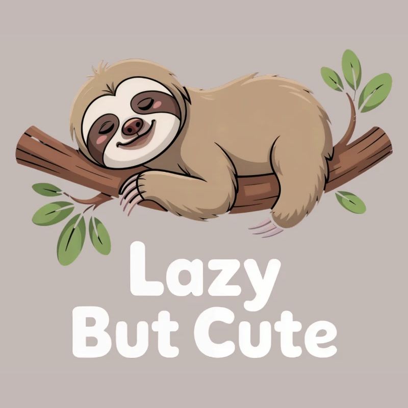 Lazy But Cute – Kawaii Sloth