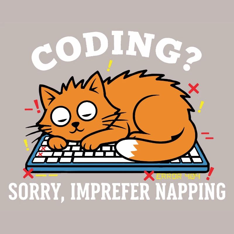 Coding? Sorry, ich schlafe lieber Lustige Katze