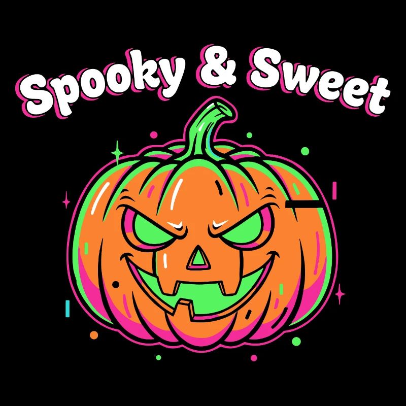 Spooky & Sweet Neon Pumpkin