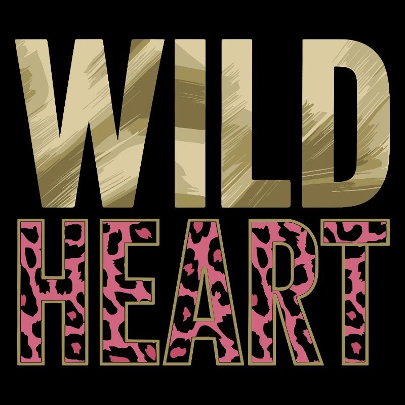 Wild Heart Leopard Pattern Boho Animal Print for
