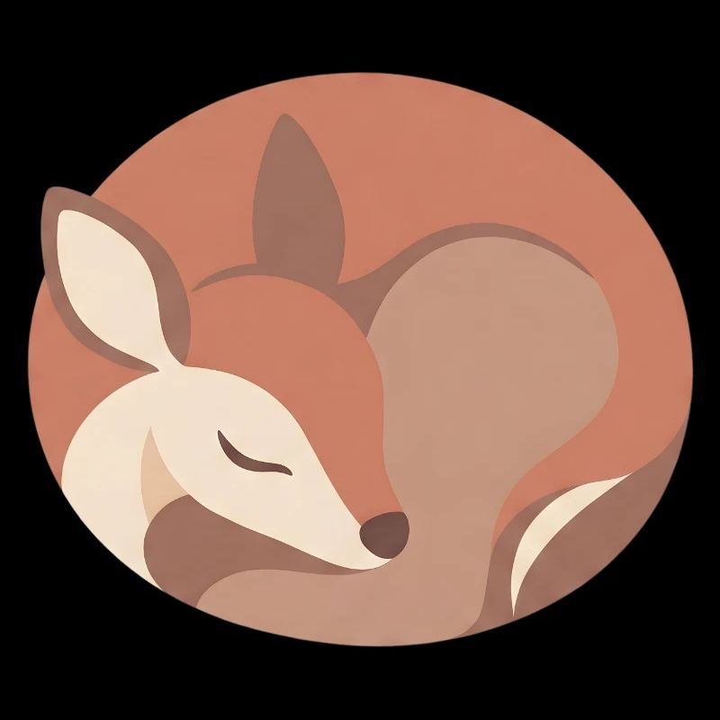 Sleeping Fox in Soft Palette