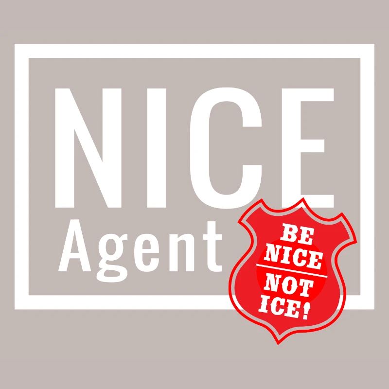 NICE Agent Logo mit Statement Be Nice Badge