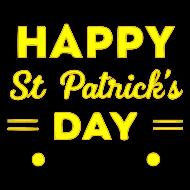 St. Patrick's Day Neon Yellow Happy Day