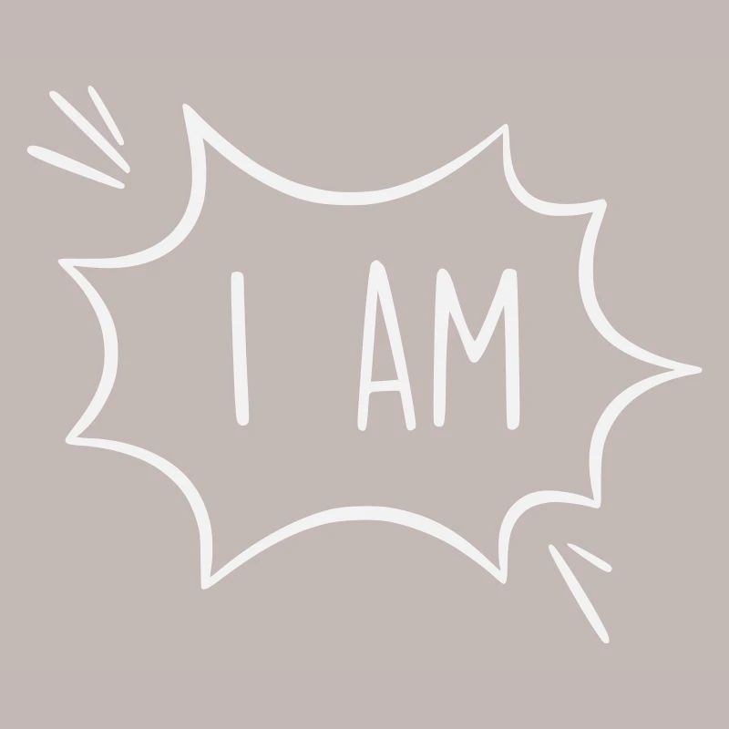 Ich bin: Kraftvolle Comic Sprechblase