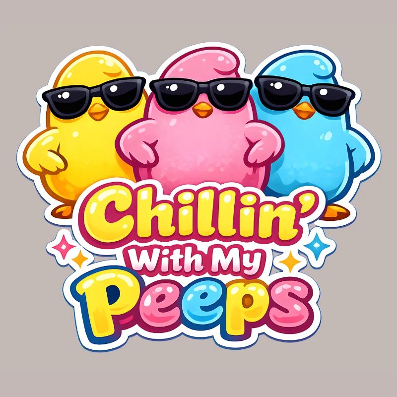 Chillin with my Peeps Happy Easter Easter Chick
