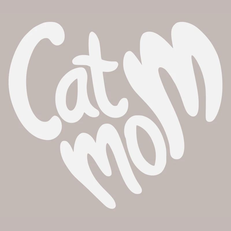 Lettrage en forme de cœur de maman chat