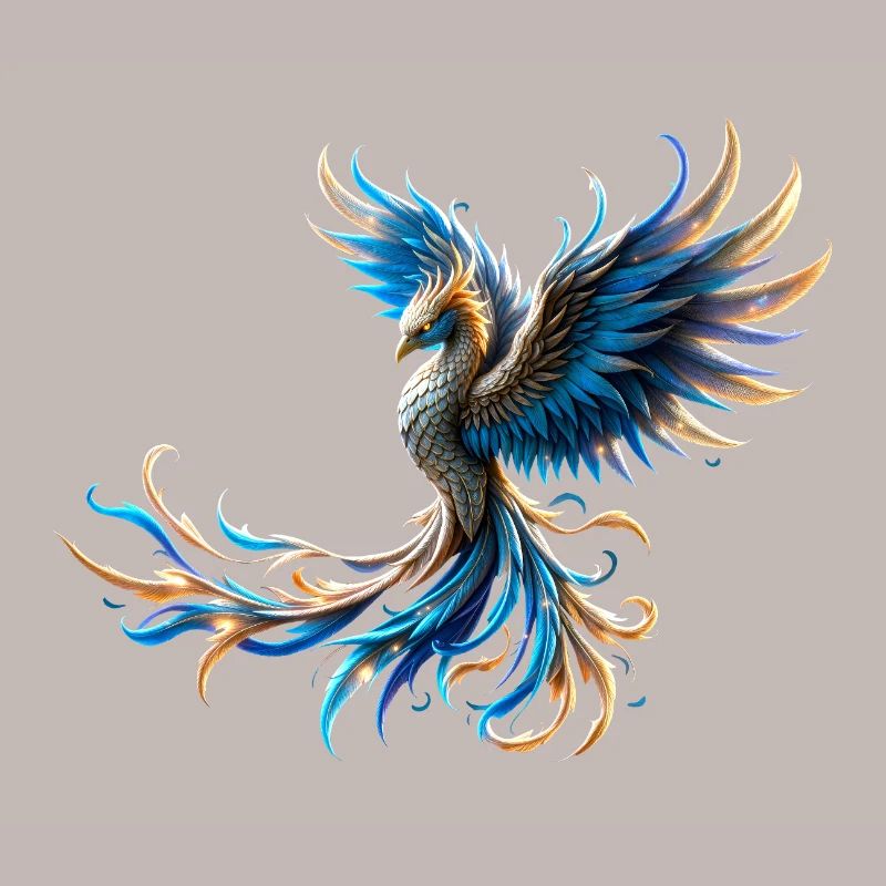 Fire Blue Phoenix