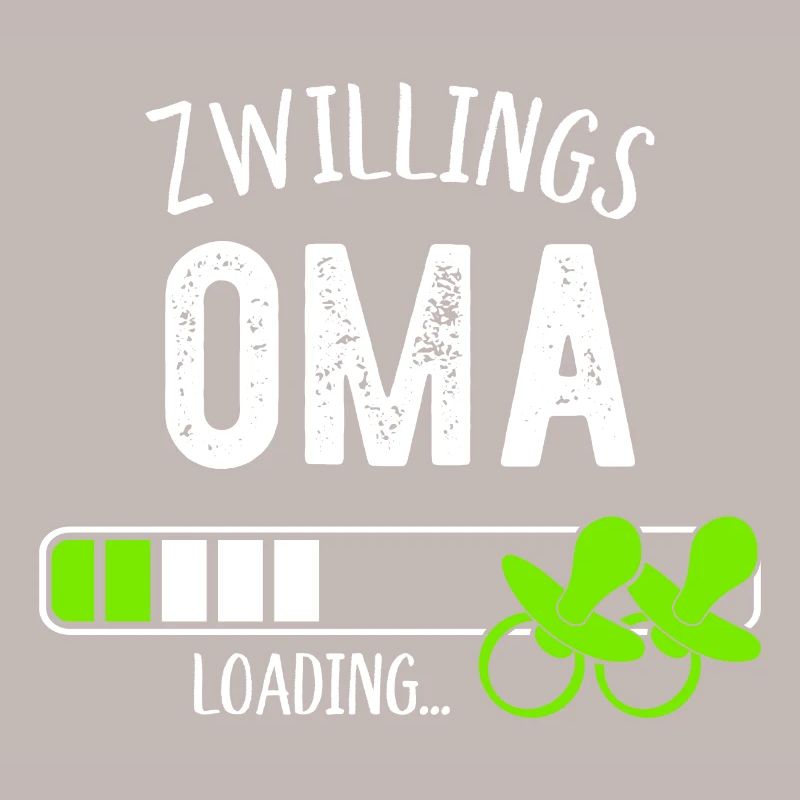 Zwillingsoma Loading Oma Großmutter Zwillinge