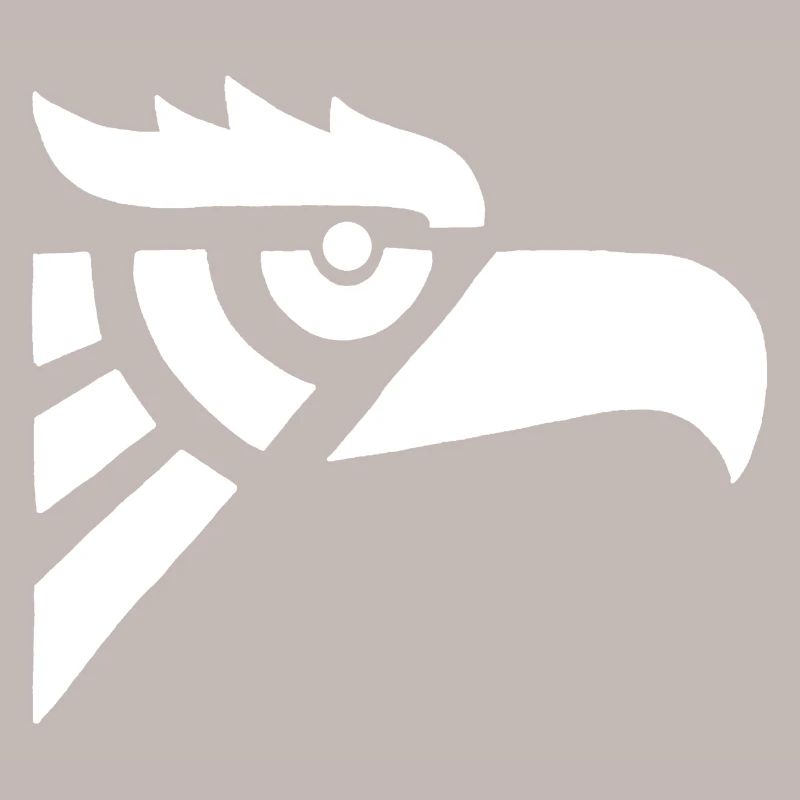 Aztec white eagle head