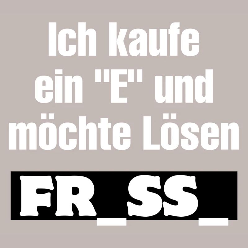 Ich kaufe ein E Großbuchstaben-Design