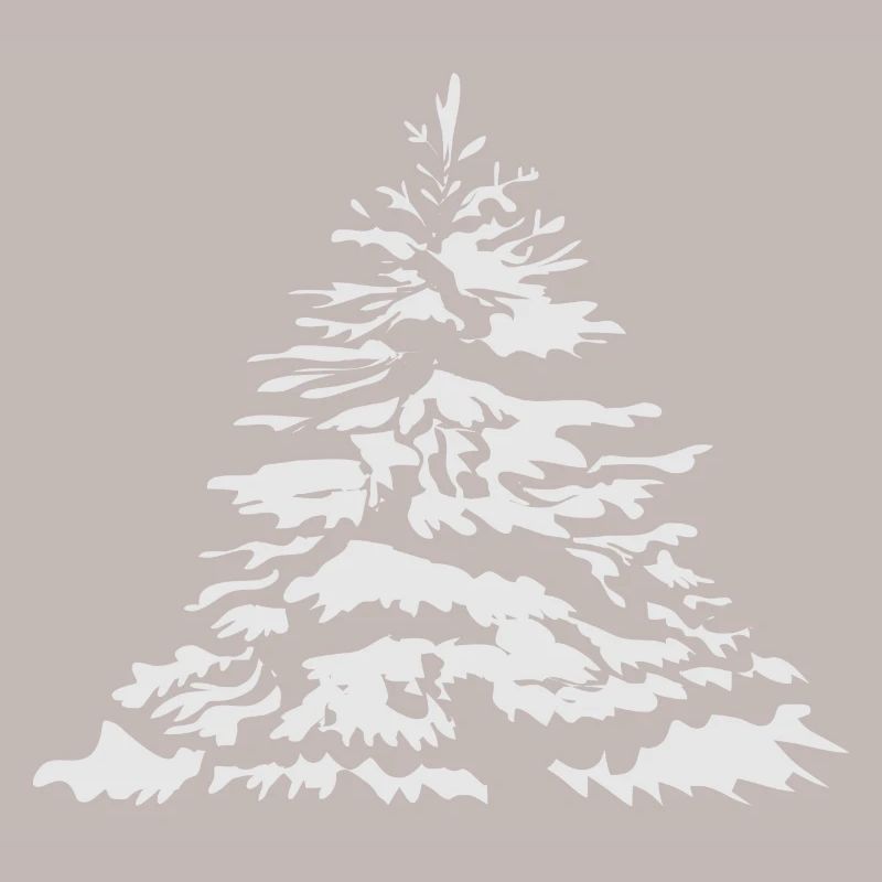 schneebedeckter Christbaum oder Tannenbaum
