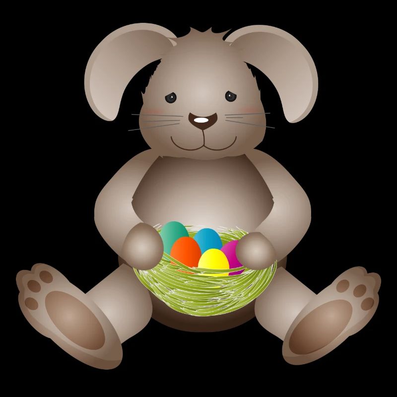 small Easter with Easter nest full of Easter eggs