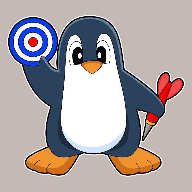 Cible de fléchettes Penguin Dart