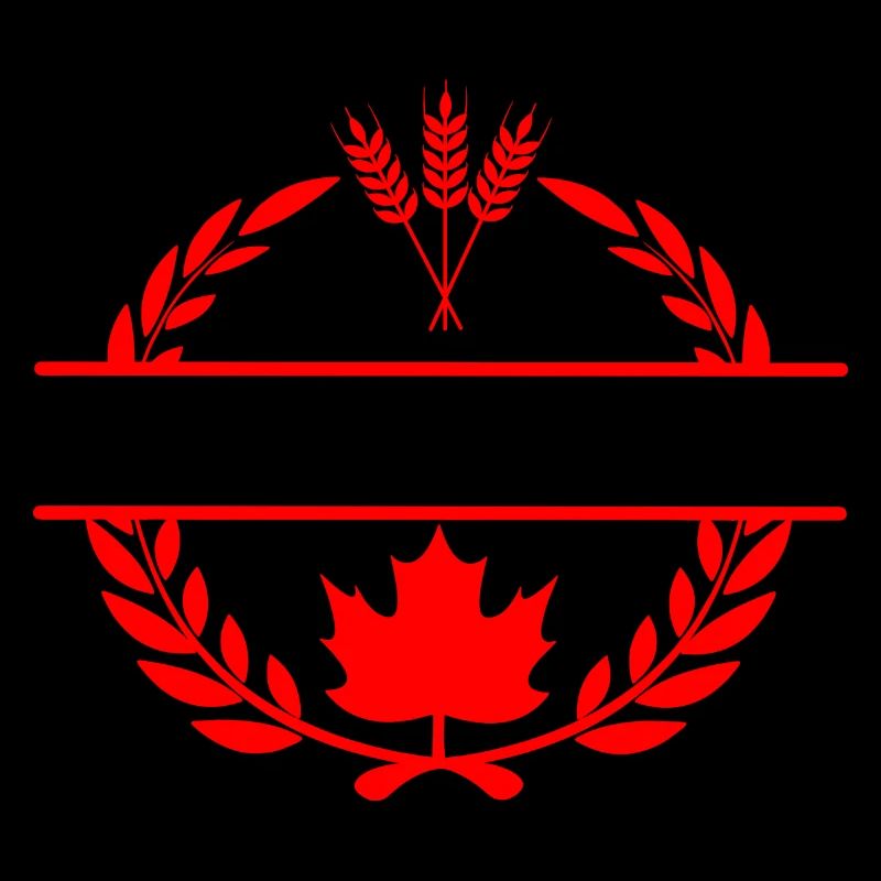 Canada maple leaf grain laurel wreath