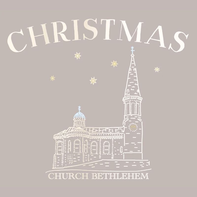 Weihnachtskirche Bethlehem Zeichnung