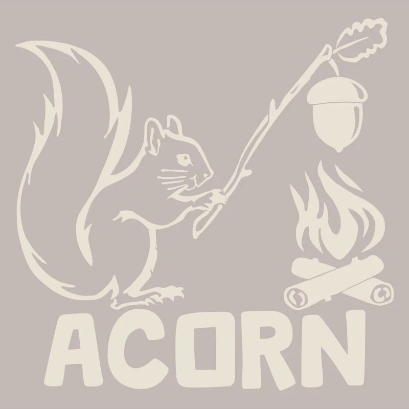 Acorn - Hungriges Eichhörnchen [Weiß]