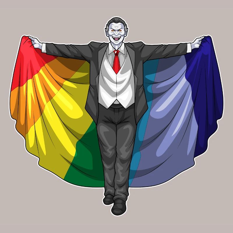 Vampire Halloween Rainbow