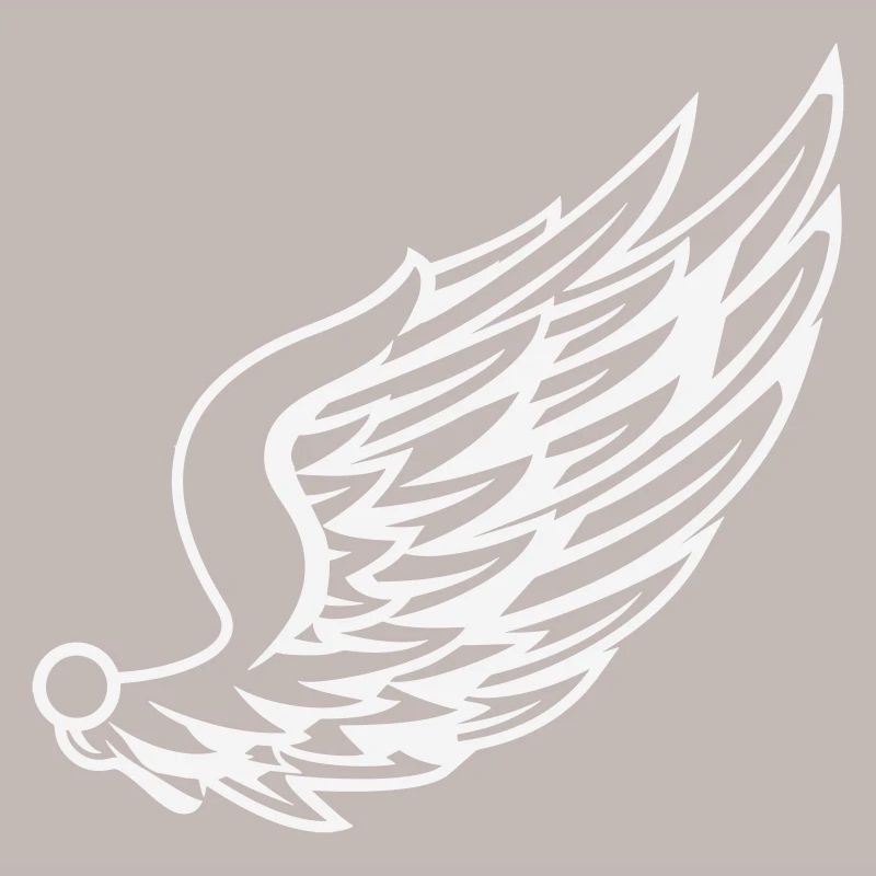 Wings with dynamic feather drawing