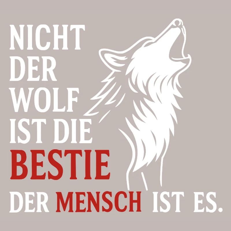 CoolesWolfs Design mit Spruch