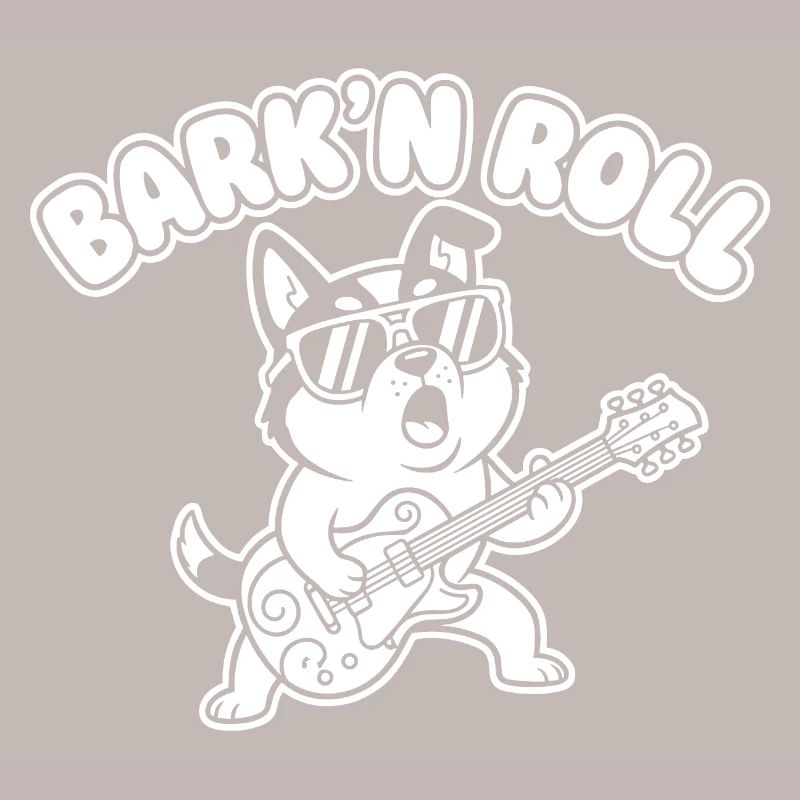 Barkin Roll Chien avec Guitare