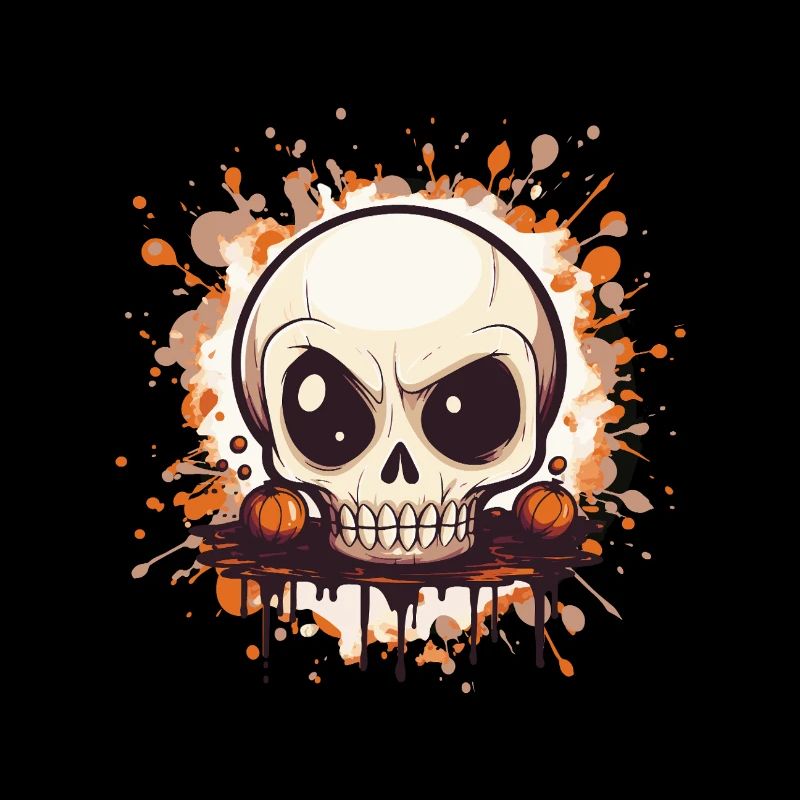 Pumpkin Skull Splash
