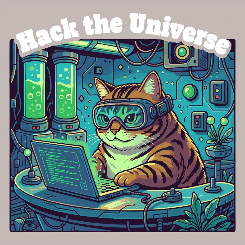 Chat hacker dans l’univers