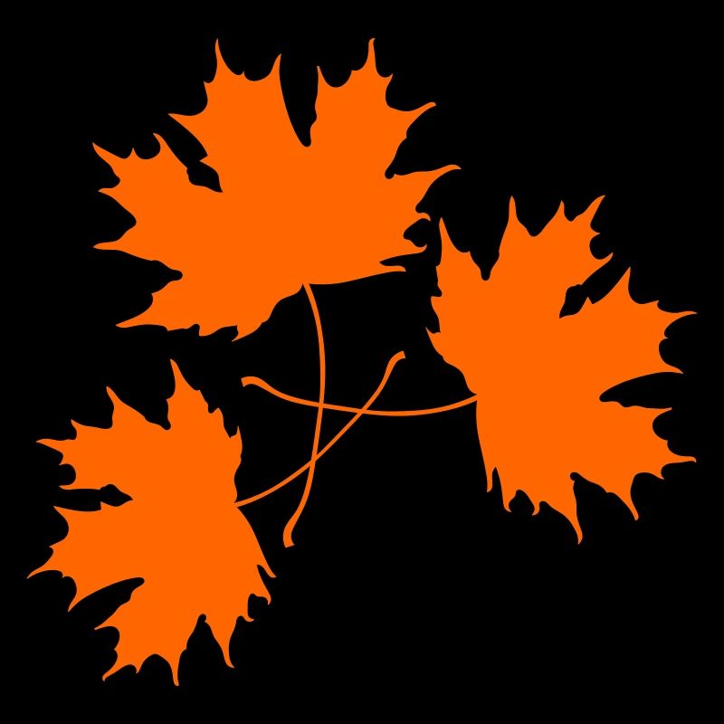 Orange Maple Leaves Trio
