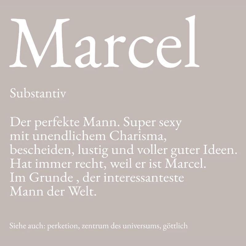 Marcel Dictionary explanation First name Marcel