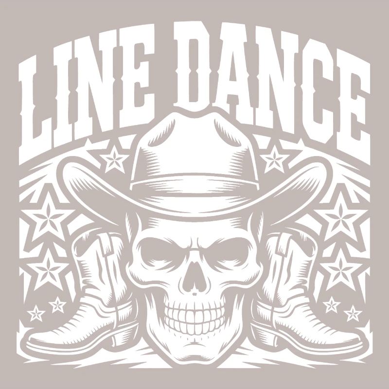 Line Dance Schädel Cowboy