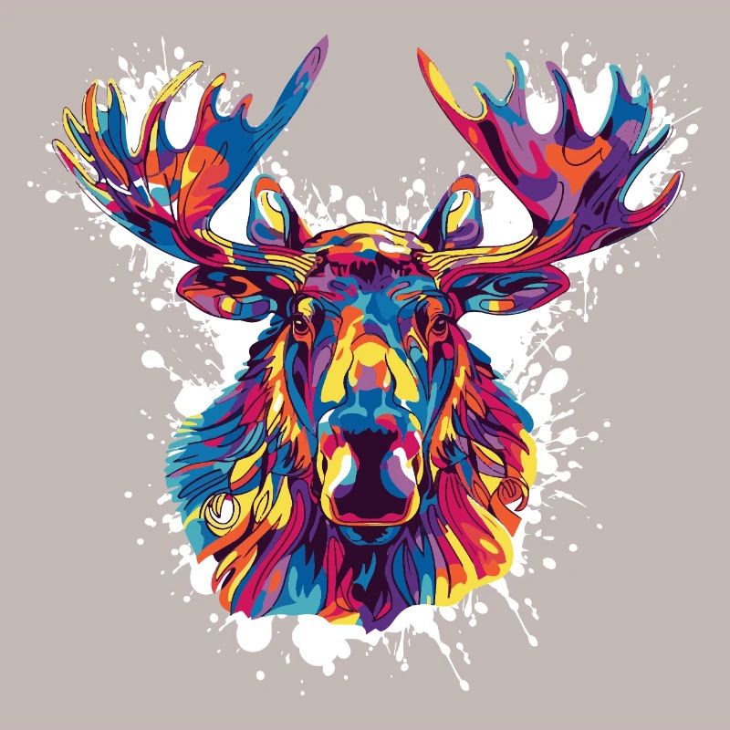 Deer Deer Paint Blobs