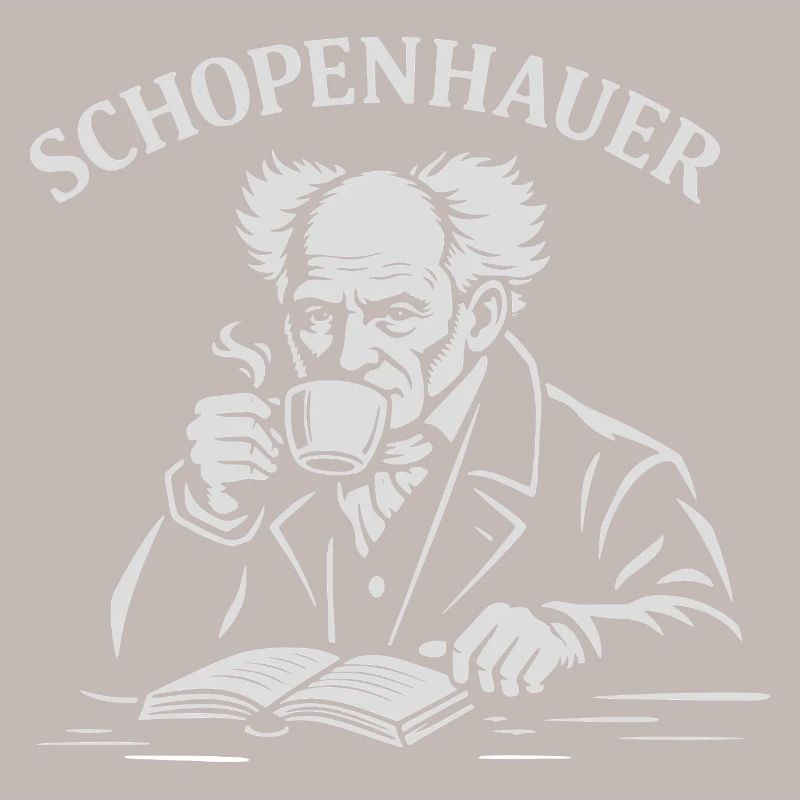 Arthur Schopenhauer drinking Coffee 