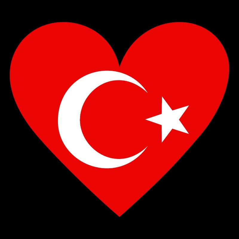 Herz mit Türkischer Flagge