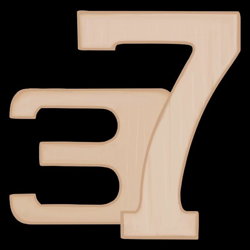 37 Ziffernkunst in Peach