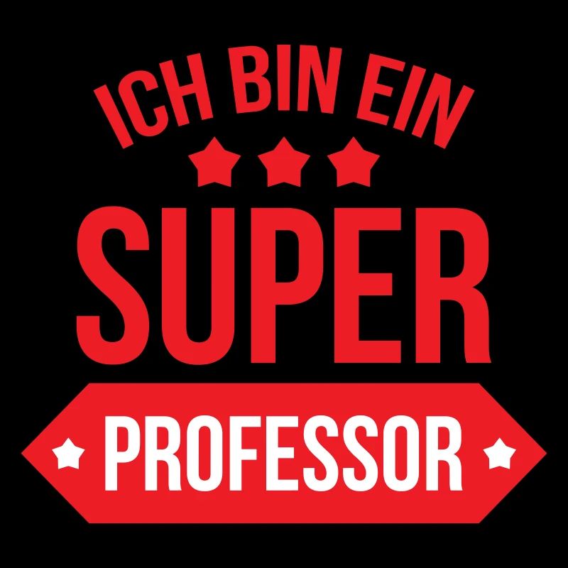 Super Professeur Étoiles Typographie Rouge et Blan