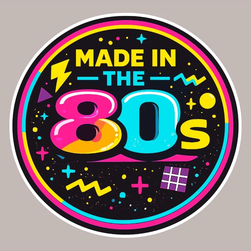 80s Neon Nostalgia Sticker