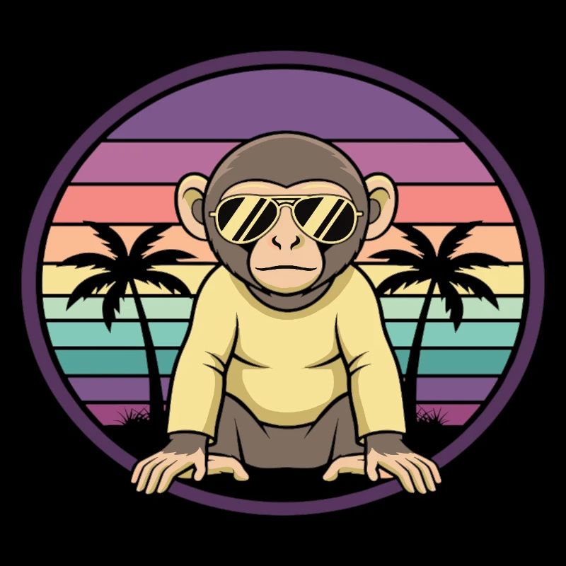 Cool Monkey Retro Summer Sunglasses